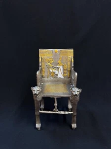 Tutankhamun lions Throne Museum Chair Original Resin Replica of the Pharaoh - Picture 1 of 6