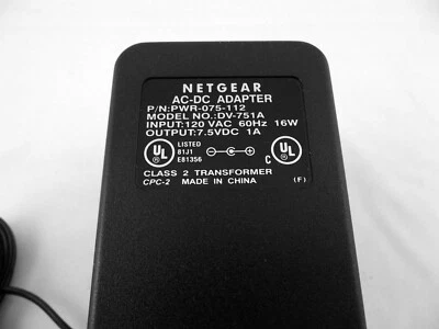 Adaptador AC/DC DV-751A Netgear PWR-075-112 7,5 V 1A Foto 1 de 4