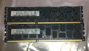 Hynix 16GB RAM (2x8GB) PC3L-10600R DDR3-1333 SERVER SDRAM HMT31GR7EFR4A-H9 - Picture 1 of 2