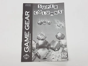 Super Columns Sega Game Gear Authentic Manual Only *staples - Picture 1 of 12