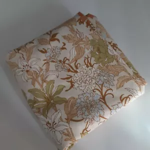 Vintage Canon Royal Family Flat Sheet USA Mid Century Earth Tones - Picture 1 of 9