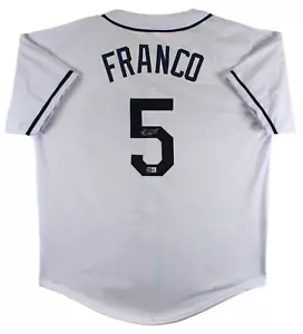 Wander Franco Authentic Signed White Pro Style Jersey Autographed BAS - Picture 1 of 3