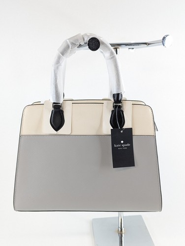 Borsa media Kate Spade Madison borsa in pelle colorblock grigia nuova