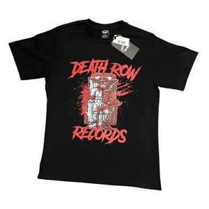 Camiseta Death Row Records Silla Eléctrica Snoop Dogg Negra Talla Mediana Nueva con Etiquetas - Imagen 1 de 4