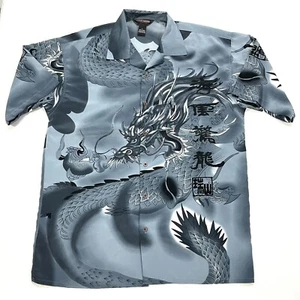 vintage 90s y2k SOLO LOCO ANIMATED Shirt Mens SMALL Dragon Rave Casual Skate - Picture 1 of 7