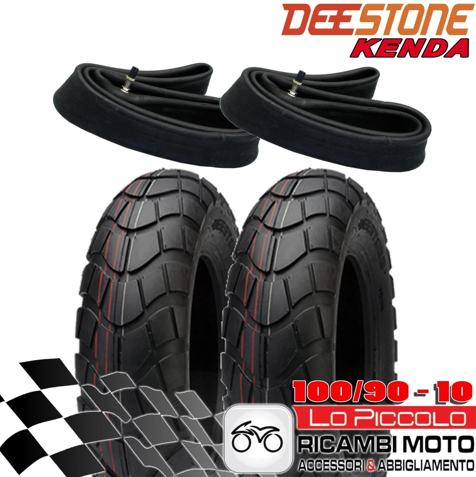 2 Reifen Pneumatikreifen Reifen + 2 Luftschläuche Kenda 100/90/10 Piaggio Ape 50 - Bild 1 von 1
