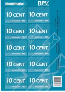 Rpv Cottbus Kombimarke Kleinbogen ** - Picture 1 of 1