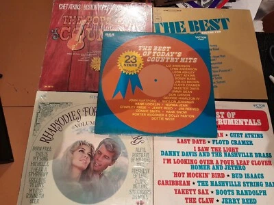 5 Album 6 Record Lp Lot compilations Chet Atkins Jerry Reed Dolly Porter more - Image 1 of 4