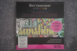 Spectrum Noir Colorista Inspiring Sentiments Premium Marker Pad 6"x6" 12 Diff - Picture 1 of 2