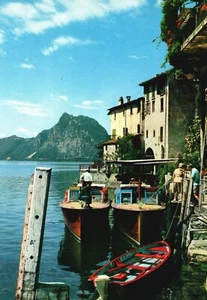 Postcard Lake Lugano Gandria E Monte S. Salvatore Lugano Switzerland - Picture 1 of 2