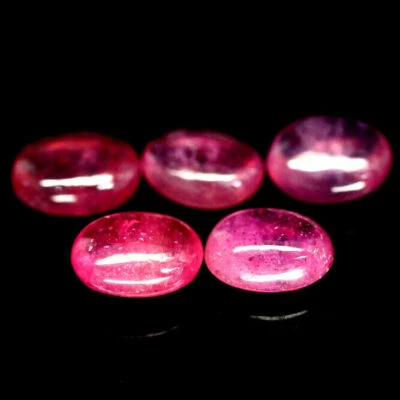 Shola Genuine 10.89 Ct Natural Pink Ruby 5 Pieces from Madagascar - Image 1 of 3