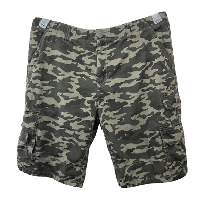 Jeans By Buffalo Urban Camo Camouflage Cargo Shorts /Men’s (40) Gray 100% Cotton - Image 1 of 4