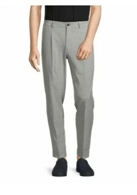 JF J.Ferrar Mens Slim Fit Single Pleat Pants Gray Sz XL (40-42) - Image 1 of 4