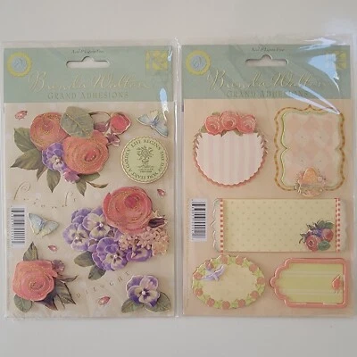 K & Co. ~2 packs ~Brenda Walton~ Grand Adhesions~ FLORA BELLA~ Scrapbooking~ NEW - Image 1 of 4