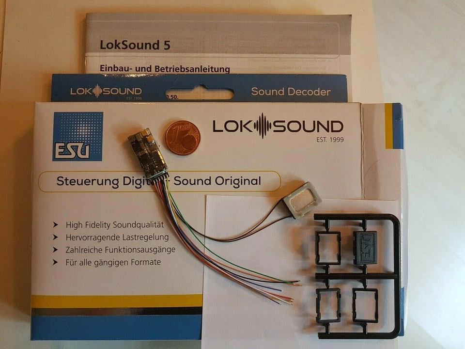 ESU 58813 N,TT,H0 LokSound 5 Micro mit Kabelbaum DCC/MOT/M4 +Wunschsound *NEU* - Bild 1 von 1