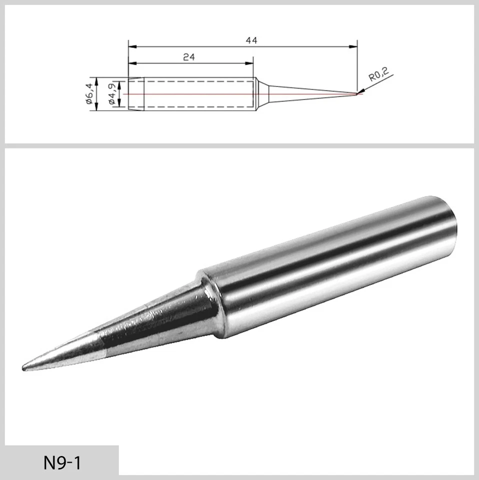 PUNTA SALDANTE DI RICAMBIO N9-1 2,00 mm PER STILO SALDATORE ZD-418 - Immagine 1 di 1