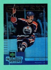 (1) WAYNE GRETZKY 1999-00 MCDONALDS # 15 FOR THE PERFORMANCE RECORD CARD (H8108)