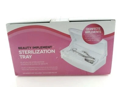 Bandeja de esterilización Beauty Implement desinfecta manicura pedicura herramienta vendedor de EE. UU. Foto 1 de 2