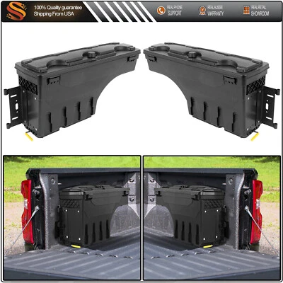 Truck Bed Storage Tool Box For 2004-2012 Chevrolet Colorado GMC Canyon L+R Side Foto 1 de 4