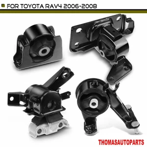 4X ENGINE MOTOR & TRANS MOUNT FOR TOYOTA RAV4 2006-2008 L4 2.4L 2WD 1237128190 - Picture 1 of 18