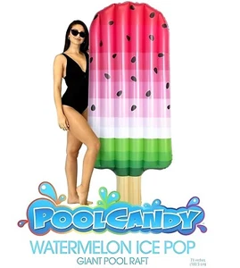 Pool Candy - Watermelon Ice Pop Giant Pool Raft Floater Float - 71'' - Ages 6+ - Picture 1 of 5