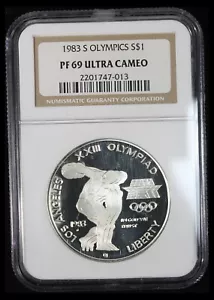 1983-S Commemorative Silver Dollar- Olympics - NGC PR-69 UCam TQ2997/RH - Picture 1 of 2