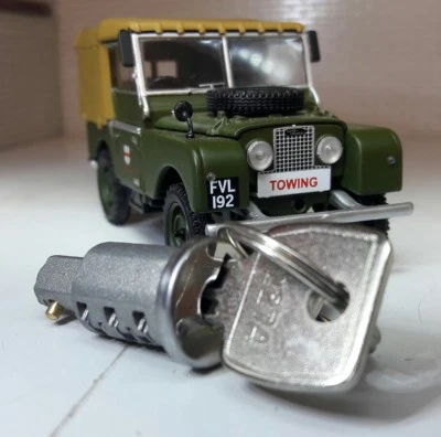 Land Rover Series 1 2 2a Ignition & LATE S3 Door ONLY Lock Barrel & Keys 395141 - Image 1 of 2