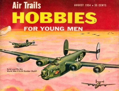 Model Airplane Plans (UC): B-24 Liberator 73" Bomber 5/8"=1' Scale 2-4 Engines - Image 1 of 4