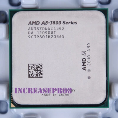 AMD A8-Series A8-3870K AD3870WNZ43GX Processor 3GHz Socket FM1 CPU 2000MHz - Image 1 of 4