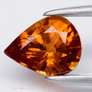 💎 0.58ct 6x4.7mm VS Pear Natural Orange Hessonite Garnet - Tanzania Gem - Imagen 1 de 1