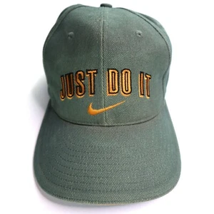Vintage 90s Nike Just Do It light green baseball cap Mens One size snapback - Picture 1 of 6
