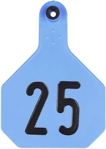 Y-Tex Large 4 Star Cattle Ear Tags Blue Numbered 151-175 - Picture 1 of 1