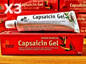 3X30g Artritis Osteoartritis Dolor Capsaicina Capsicum Capsika Zacin Gel Nuevo - Imagen 1 de 13