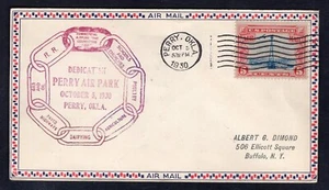 USA 1930 PERRY Okla Airport Dedication Cover. Design by Roessler - Picture 1 of 2