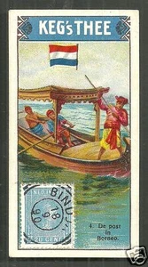 Postman Boat Flag Borneo Kalimantan Indonesia stamp 1905 - Picture 1 of 1