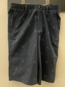 Under Armour 1290351 Boys Youth Golf Shorts Size 18 Navy Loose Fit NWT - Picture 1 of 8