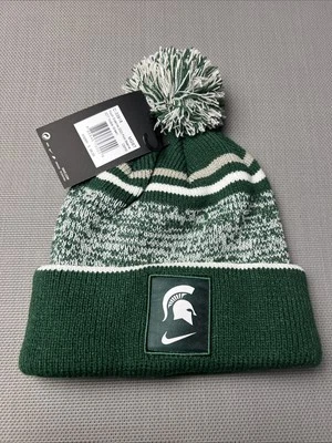 Gorro con pompón lateral Nike On Field talla juvenil Michigan State Spartans NUEVO Foto 1 de 4