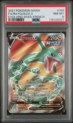 Carte Pokémon Rayquaza V 193/203 PSA 8 Evolution Céleste Epee Et Bouclier FR - Photo 1/2