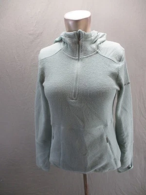 Blusa Columbia tamanho XS feminina verde com capuz 1/2 zíper manga longa roupa ativa 708 - Imagem 1 de 4
