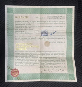 Certificado Rolex Vintage GMT Master PEPSI 1675 1974 3533071 + Pegatina Trasera Estuche - Imagen 1 de 8