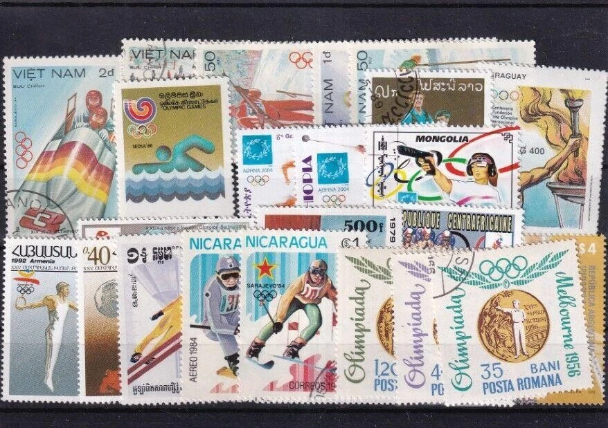 SA09 Selection of Olympics used stamps from Nicaragua, Vietnam, Armenia etc - Image 1 of 1