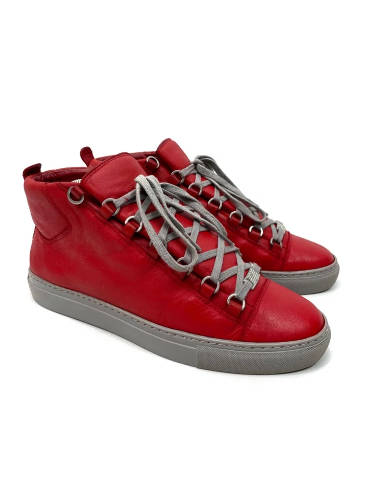 Zapatillas Balenciaga Arena High Top Cuero Rojo, Talla 41 Foto 1 de 4