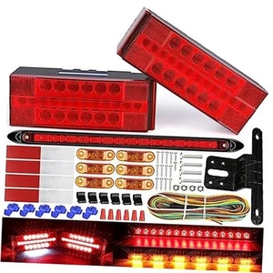Boat LED Trailer Lights Kit and Light Bar with Wiring Harness Combined Stop, - Picture 1 of 8