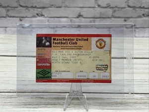 Manchester United - ASTON VILLA 1. Januar 1997 FA Carling Premiership N Stand Ticket - Bild 1 von 2