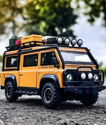 1:32 Land Range Rover Defender Van Alloy Camping Car Model Diecasts Metal Toy - Image 1 of 4