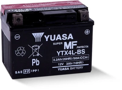 Batería Yuasa YTX4LBS 12 voltios sin mantenimiento YUAM62X4B Foto 1 de 2