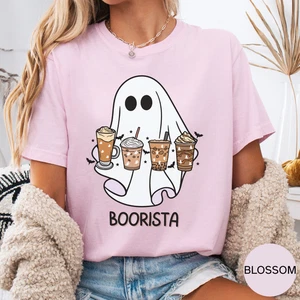 Camisa Boorista Café Halloween Colores Confort Camiseta Gildan Sudadera - Imagen 1 de 4