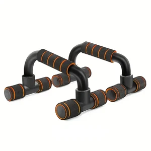Liegestützgriffe Fitness Push Up Bars ZERLEGBAR Rutschfest Schwarz Orange - Bild 1 von 5
