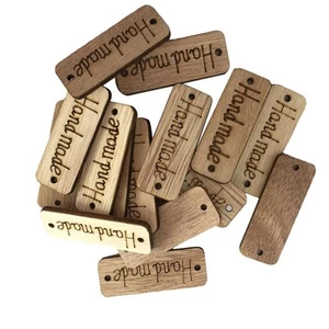 Prettyia 100Pcs Handmade Tags Button with 2 Holes for Crafts Sewing Clothing - Picture 1 of 1