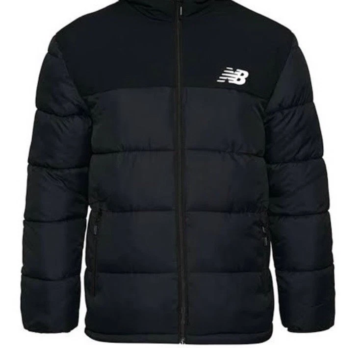 New Balance NB Logo Kids Zipper Hooded Puffer Jacket  Size L 14/ 16 Kids - Image 1 of 4